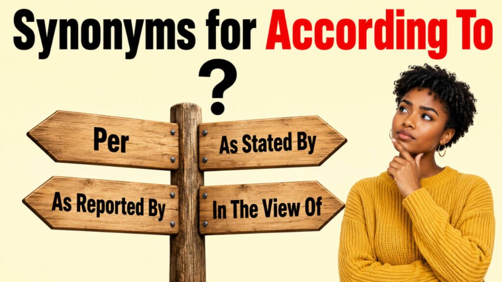synonyms for according to