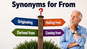 synonyms for from