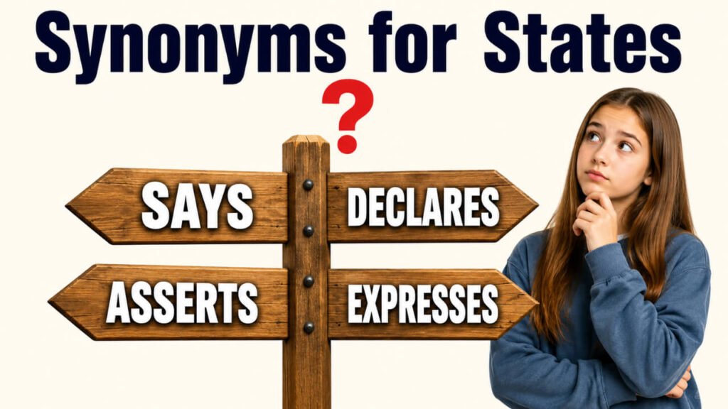 synonyms for states