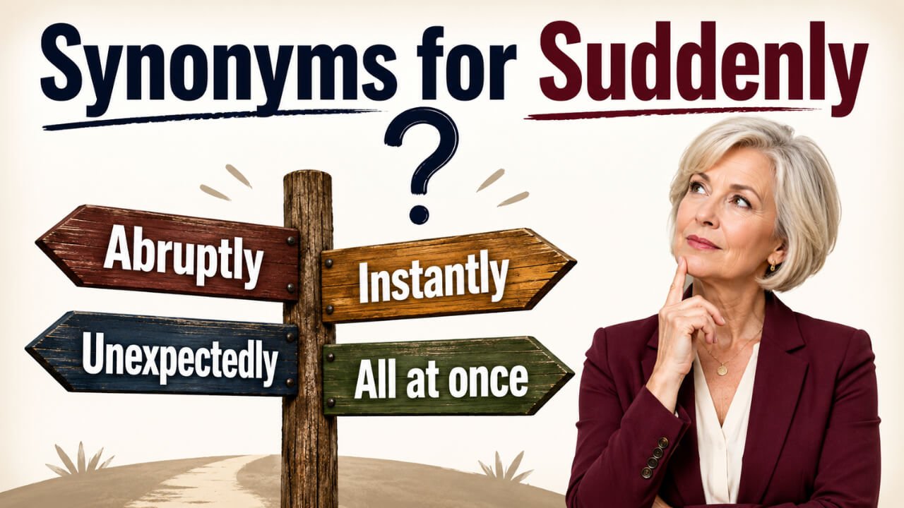 48+ Synonyms for Suddenly: Timing, Impact, and Clear Usage