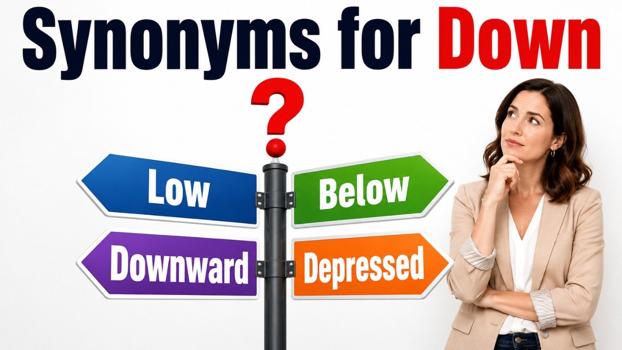 40+ Synonyms for Down: Meaning, Examples & Best Uses