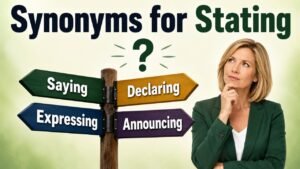 synonyms for stating