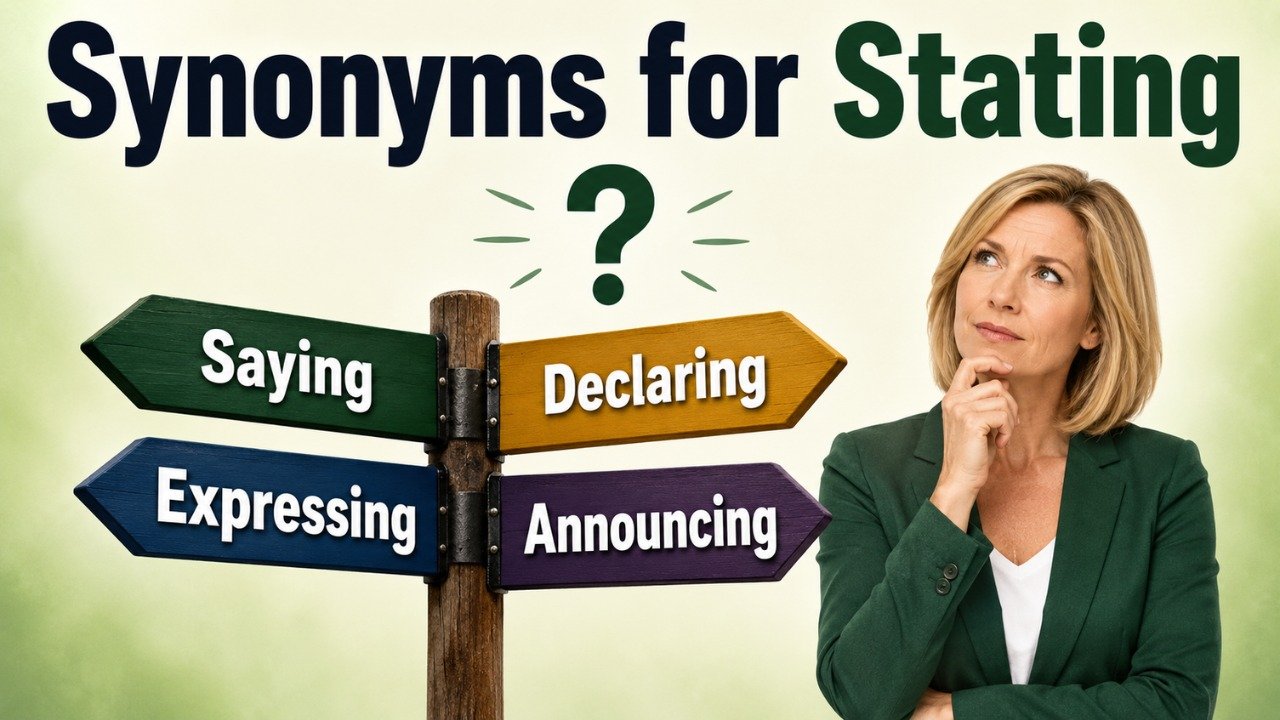 35+ Synonyms for Stating: Usage, Context & Examples